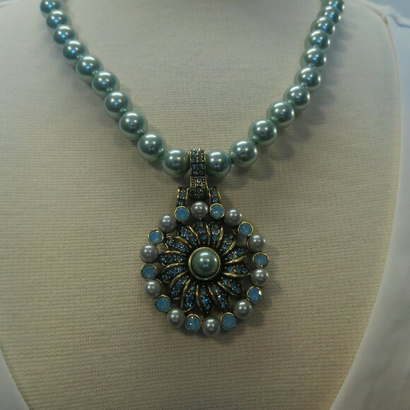 Heidi Daus Relaxed and Refined Beaded Crystal Drop Necklace & Earring - Picture 4 of 13